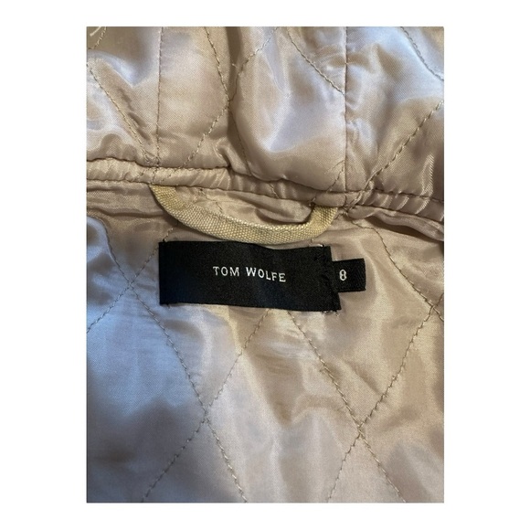 Cotton Duffle Coat With Toggle Buttons Long Length Quilted With Hood Size 8 - Picture 8 of 13